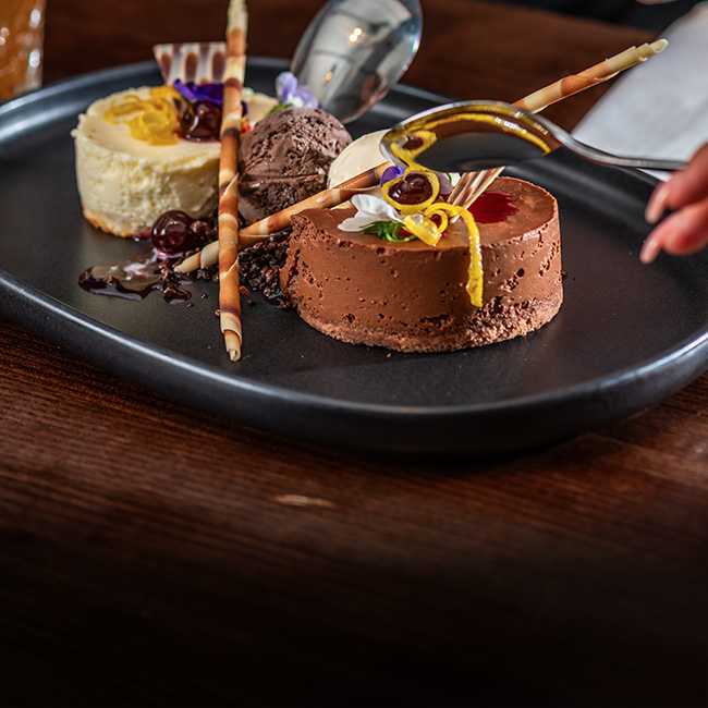 Dessert menu at The Hole in the Wall